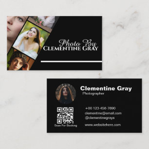 Carte De Visite Moderne Gras élégant Monochrome élégant Profession