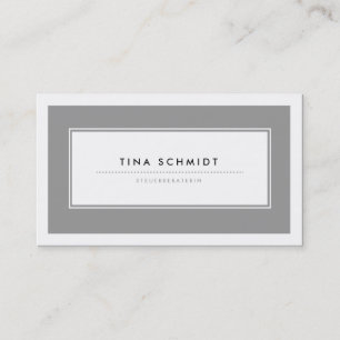 Carte De Visite Moderne Grau Visitenkarten