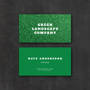 Carte De Visite Moderne Green Turf Installer Landscaper Gardener