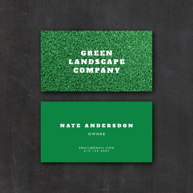 Carte De Visite Moderne Green Turf Installer Landscaper Gardener (Créateur téléchargé)