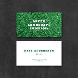 Carte De Visite Moderne Green Turf Installer Landscaper Gardener B