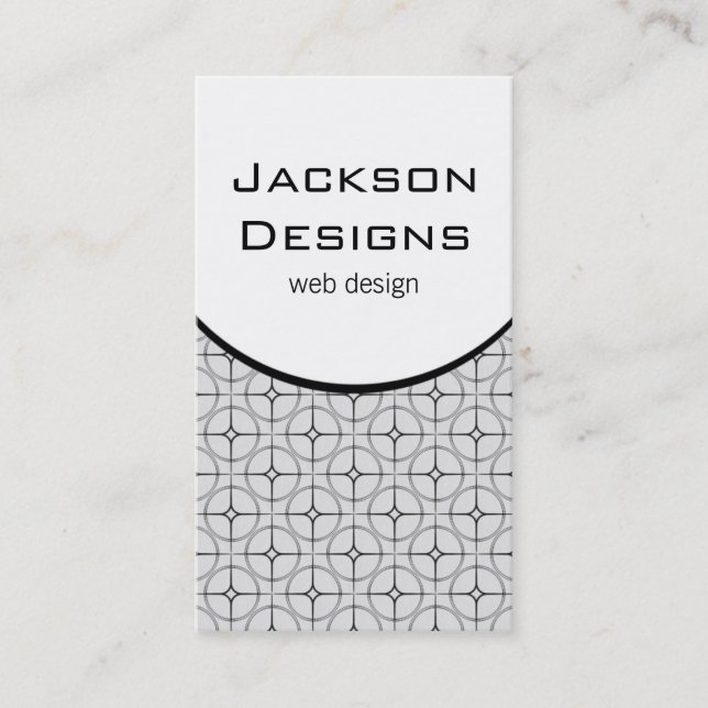 Carte de visite moderne, gris clair (Devant)