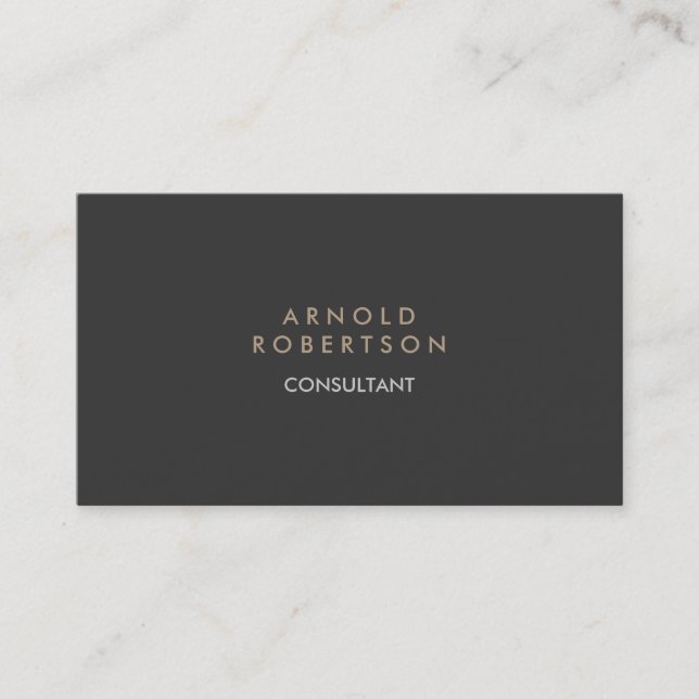 Carte de visite moderne gris clair beige tendance (Devant)