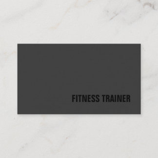 Carte De Visite Moderne Gris Fitness Trainer Sport Épais