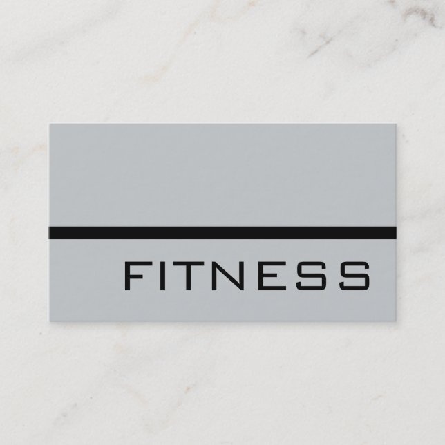 Carte de visite moderne Gris Professional Fitness (Devant)