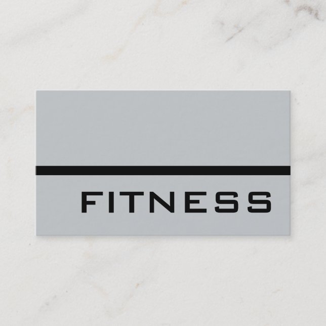 Carte de visite moderne Gris Professional Fitness (Devant)