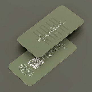 Carte De Visite Moderne Hairdo Braids Hair Styliste Beauté Sage