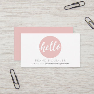 Carte De Visite MODERNE HELLO SCRIPT dessiné à la main tache audac
