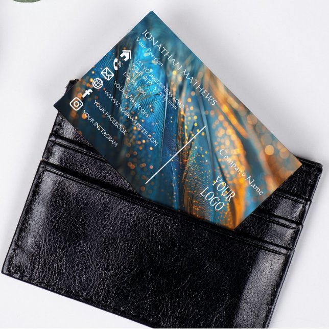 Carte De Visite Moderne I Feathers 1 (Créateur téléchargé)