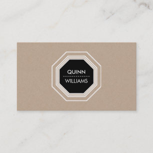 Carte De Visite MODERNE ICON LOGO simple octogon géométrique kraft
