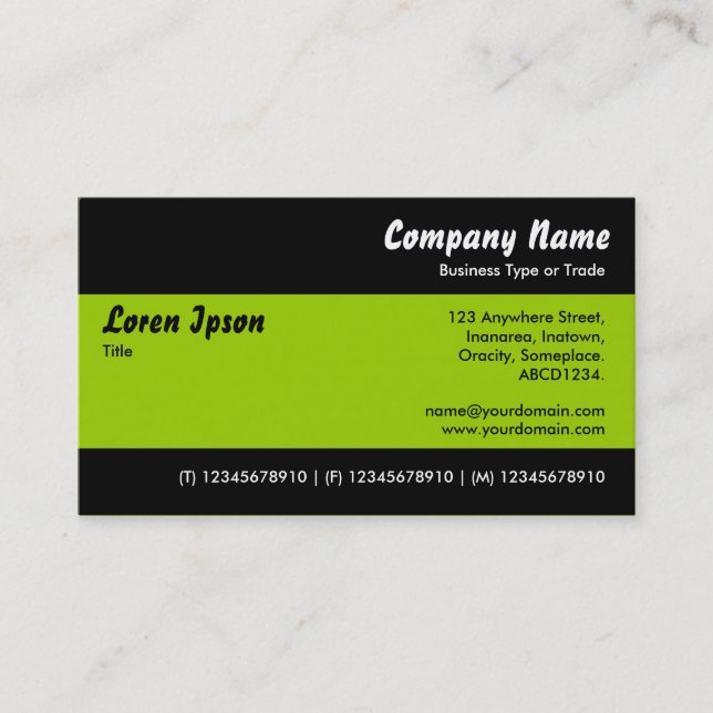 Carte De Visite Moderne II - Martian Green (Devant)