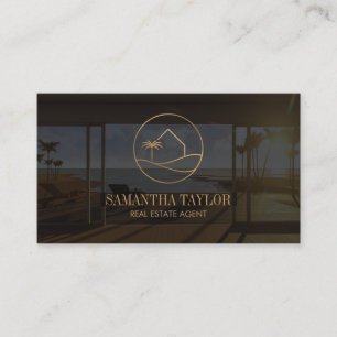 Carte De Visite Moderne Immobilier Professionnel Maison de plage