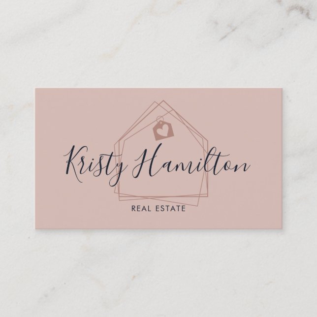 Carte De Visite Moderne Immobilier Professionnel Réalisateur Ajout (Devant)