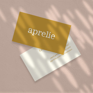 Carte De Visite Moderne Jaune Minimaliste Créatif Professionnel
