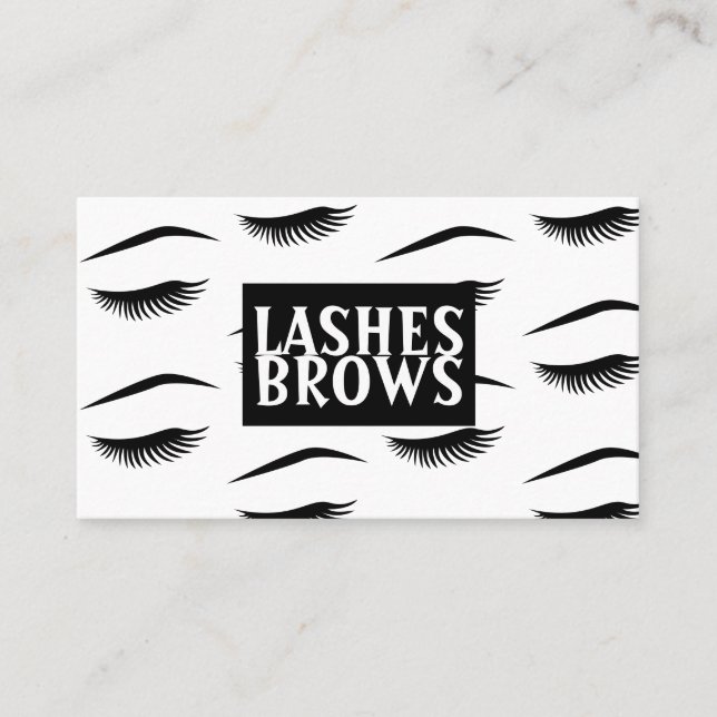 Carte de visite moderne Lashes & Brows (Devant)