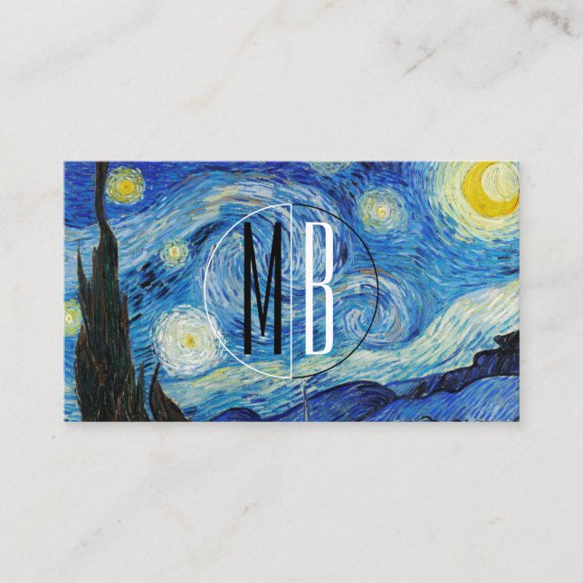 Carte De Visite Moderne, le Starry Night Van Gogh (Devant)