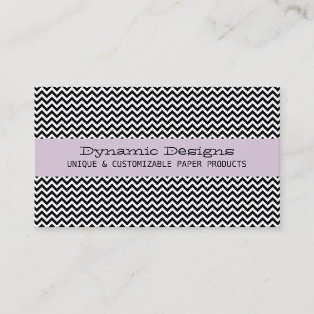 Carte de visite moderne Lilac Chevron (Devant)