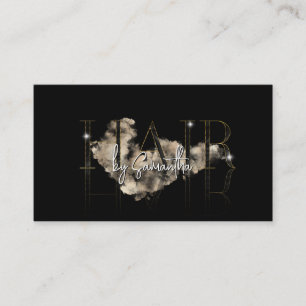 Carte De Visite moderne luxe cheveux styliste rose or typographie