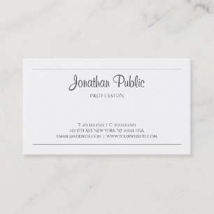 Carte De Visite Moderne Luxueux Élégant Simple Professionnel Manus