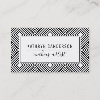 Carte De Visite MODERNE MINIMAL motif simple noir blanc