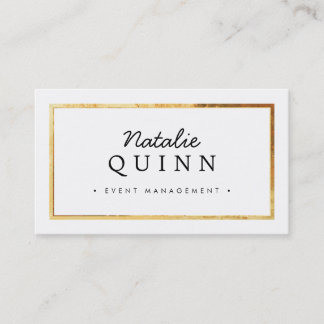 Carte De Visite MODERNE MINIMAL super design bordure or noir