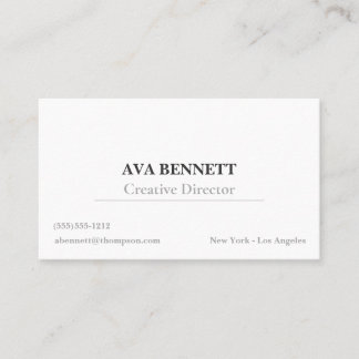 Carte de visite moderne minimaliste