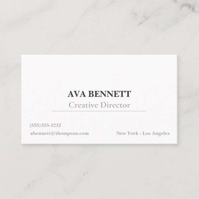 Carte de visite moderne minimaliste (Devant)