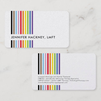 Carte De Visite MODERNE MINIMALISTE arc-en-ciel coloré simple fier
