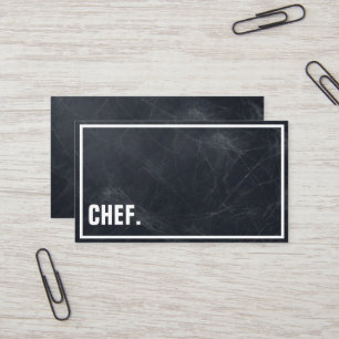 Carte De Visite Moderne minimaliste Blackboard Chef Professionnel
