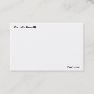 Carte De Visite Moderne minimaliste blanc simple simple