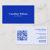 Moderne minimaliste bleu QR Code Professionnel