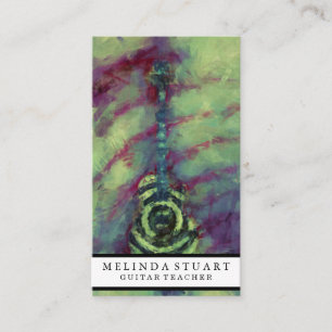 Carte De Visite Moderne minimaliste chic musicien enseignant de gu