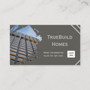 Carte De Visite Moderne minimaliste Construction monochrome