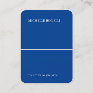 Carte De Visite Moderne minimaliste Couleur Bleu Profond tendance