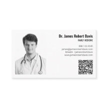 Moderne minimaliste Docteur Médicale Photo QR Code