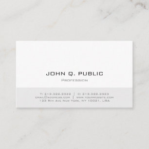 Carte De Visite Moderne minimaliste et simple conception professio