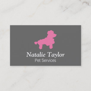 Carte De Visite Moderne, Minimaliste, Gris, Services pour animaux 