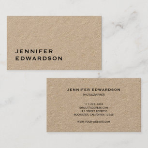 Carte De Visite Moderne minimaliste kraft rustique professionnel