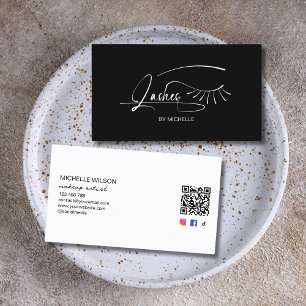 Carte De Visite Moderne minimaliste médias sociaux maquillage Arti