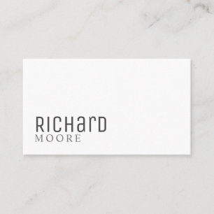 Carte De Visite moderne minimaliste noir