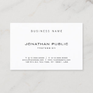 Carte De Visite Moderne minimaliste professionnel élégant Modèle