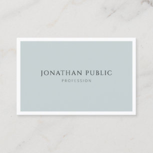 Carte De Visite Moderne minimaliste Professionnel Élégant Vert Ble