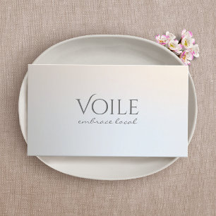 Carte De Visite Moderne minimaliste Professionnel Lumineux Argent