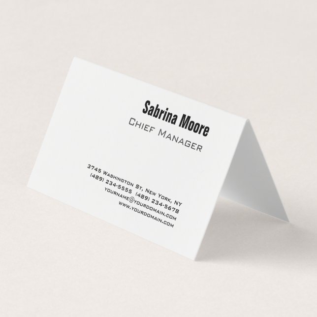 Carte De Visite Moderne minimaliste professionnel simple (Devant)