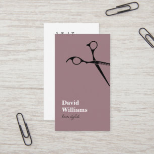 Carte De Visite Moderne minimaliste Rose Liste de cheveux blancs