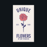 Carte De Visite Moderne minimaliste rose rose rose bleue tendance<br><div class="desc">Moderne minimaliste rose rose rose bleue tendance</div>