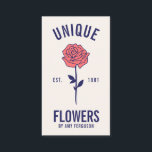 Carte De Visite Moderne minimaliste rose rose rose bleue tendance<br><div class="desc">Moderne minimaliste rose rose rose bleue tendance</div>