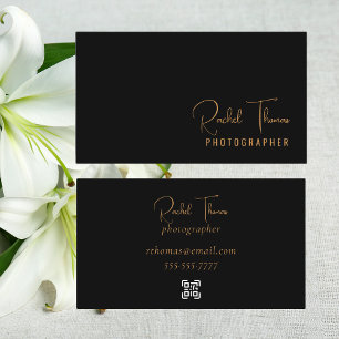 Carte De Visite Moderne minimaliste scanner QR Code Professionnel