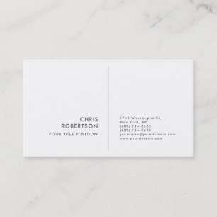 Carte De Visite Moderne Minimaliste Simple Élégant