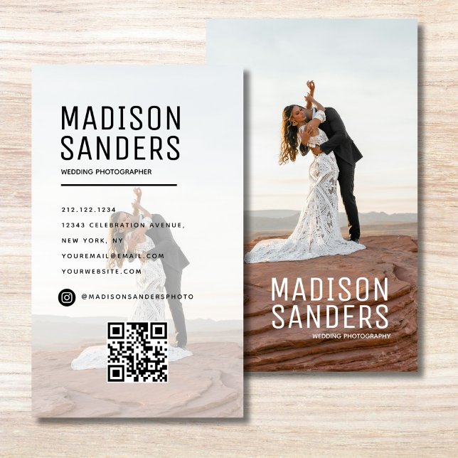 Carte De Visite Moderne minimaliste simple photo professionnelle (Créateur téléchargé)